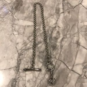 Juicy Couture Heart Link Necklace - Silver